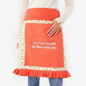 NWT- TO THE MARKET Half Apron - Tortellini In Love With You!